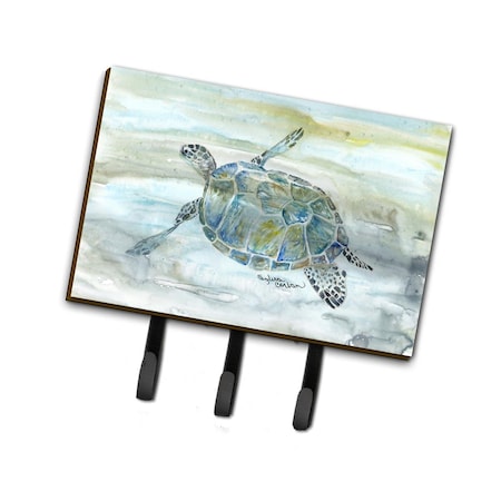 Carolines Treasures 6 x 2 x 9 in. Sea Turtle Watercolor Leash or Key Holder SC2006TH68